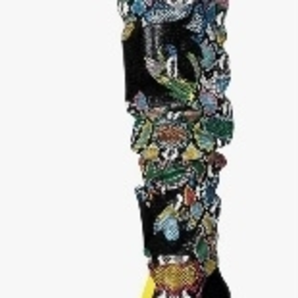 Colorful Floral Women's Over the Knee Boots